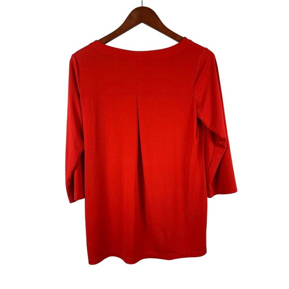 Susan Graver Modern Essentials Red Top Size Medium Polyester/Elastane - Picture 2 of 4